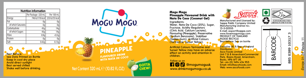 Mogu Mogu Pineapple 320ml