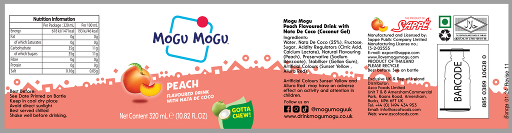 Mogu Mogu Peach 320ml