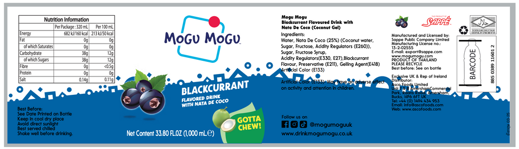 Mogu Mogu Blackcurrant 1L