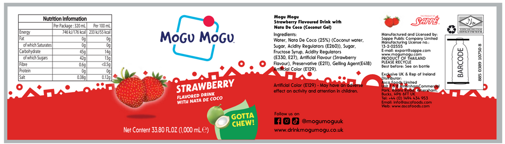 Mogu Mogu Strawberry 1L