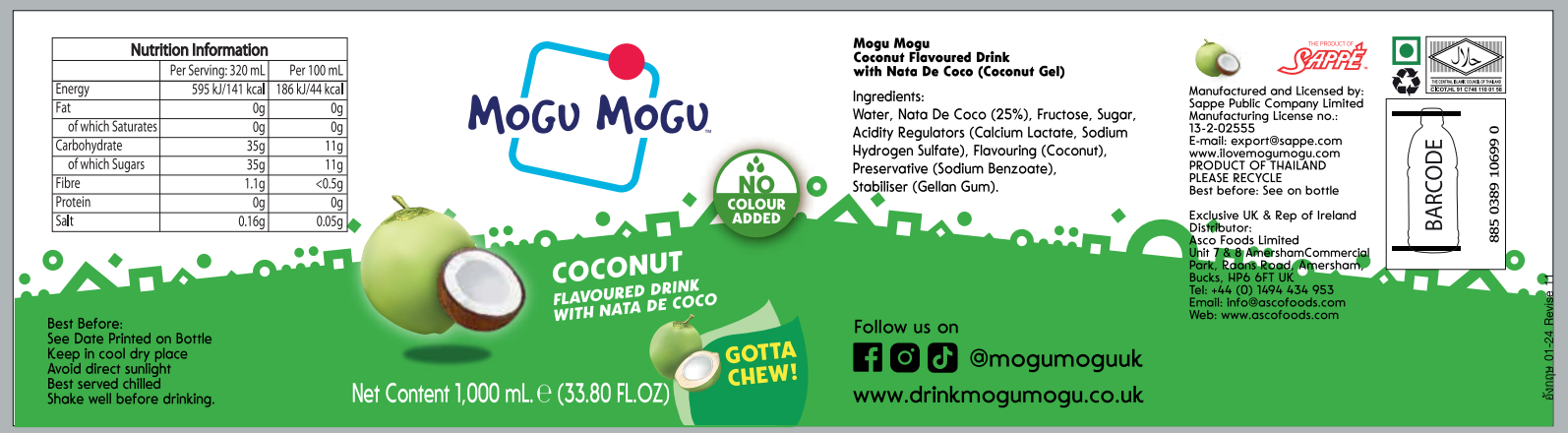 Mogu Mogu Coconu 1L